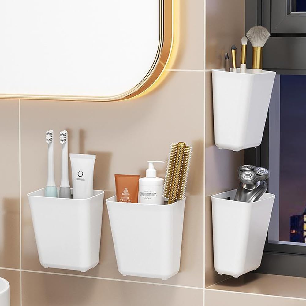 Self - Adhesive Wall Storage Box 4 - Pack for Organising