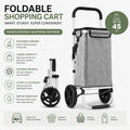 Foldable Shopping Trolley Lightweight Aluminium Cart