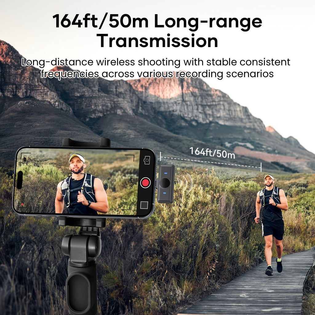 NNETM Wireless Lavalier Microphone – Clip-On Mic with Charging Case & Noise Cancellation