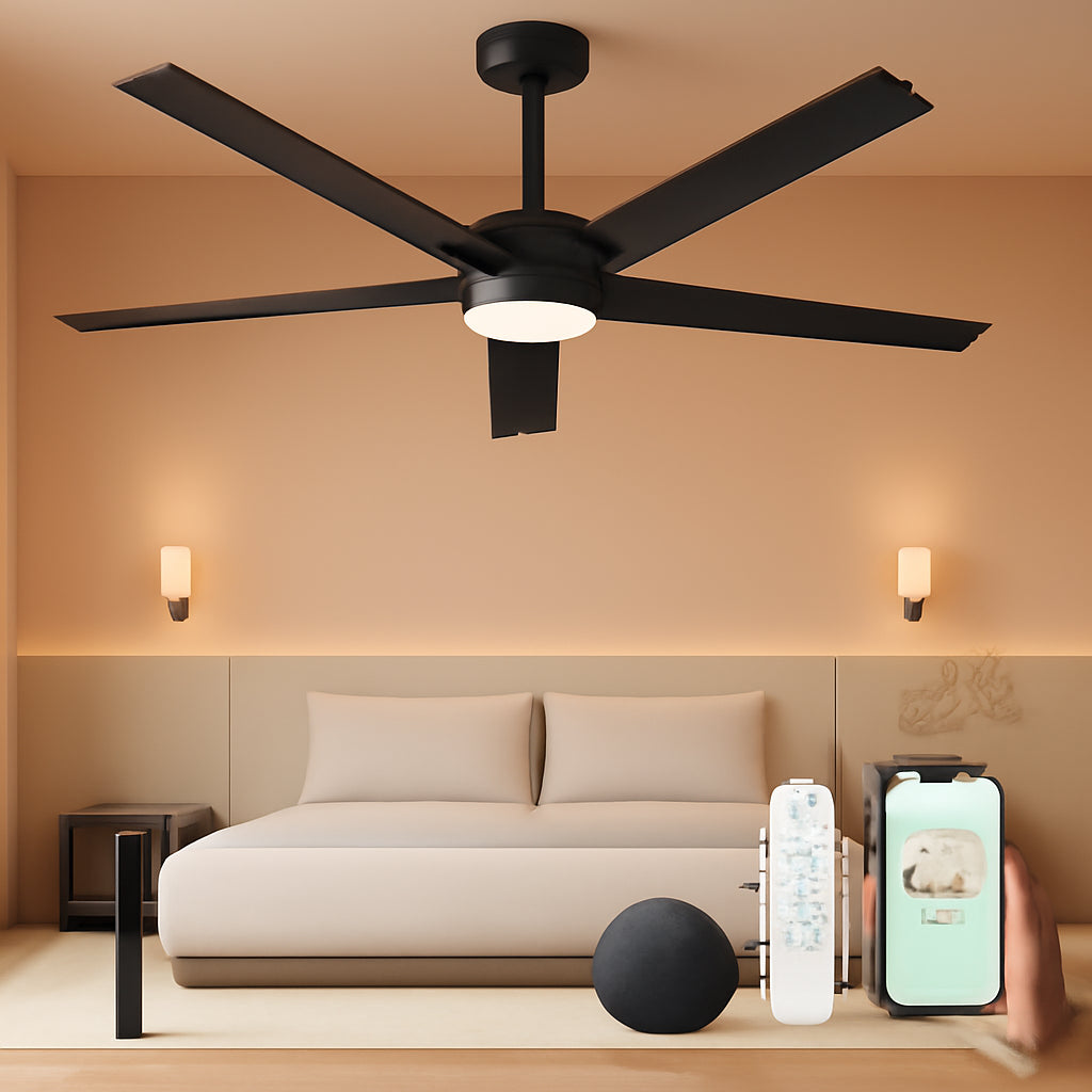 Smart Outdoor Ceiling Fan With Silent Brushless Motor