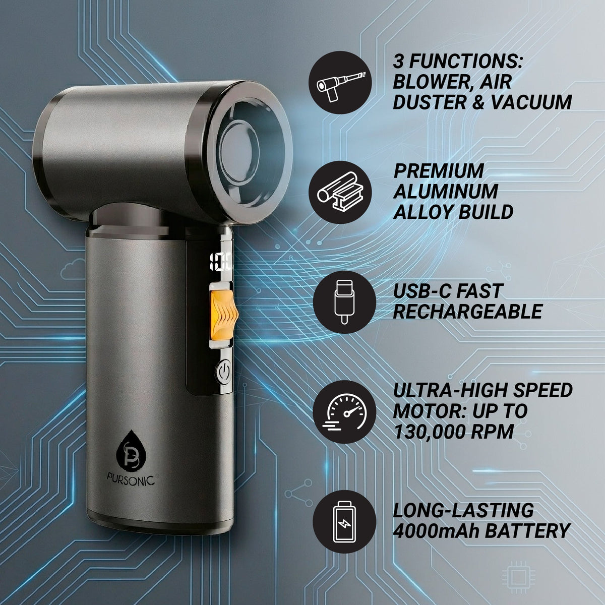 Powerful Cordless Pressure Washer & 3-in-1 Turbo Air System