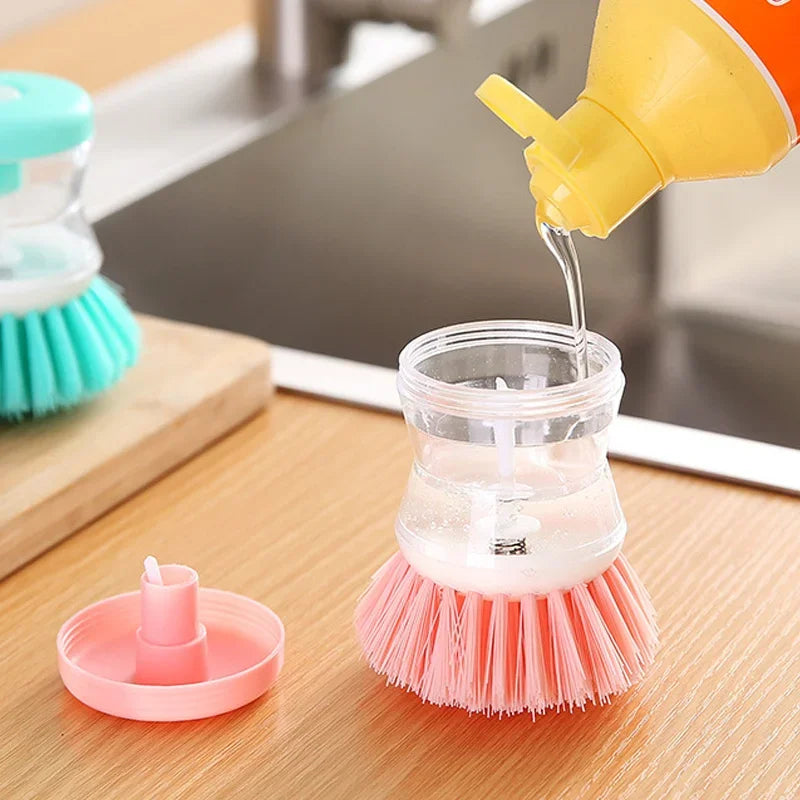 Automatic Kitchen Dish Brush with Soap Dispenser