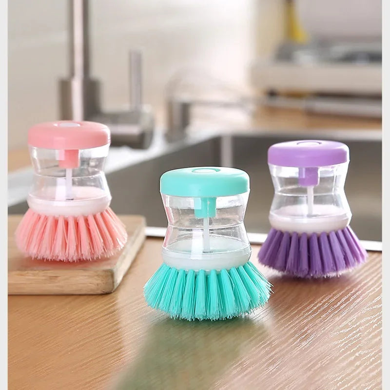 Automatic Kitchen Dish Brush with Soap Dispenser