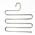 5 layers Stainless Steel Clothes Hangers S Shape Pants Storage Hangers Clothes Storage Rack Multilayer Storage Cloth Hanger