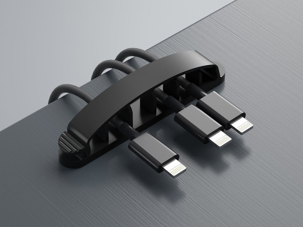 Suporte para cabos Techancy, TZ6291, embalagem com 3 unidades, prático para abrir e fechar para guardar cabos, preto