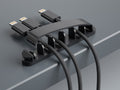 Suporte para cabos Techancy, TZ6291, embalagem com 3 unidades, prático para abrir e fechar para guardar cabos, preto